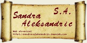 Sandra Aleksandrić vizit kartica